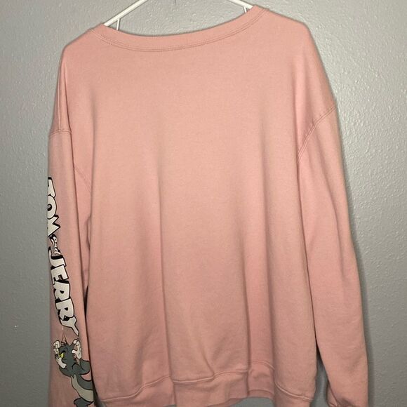 Tom and Jerry Pale Pink Crew Neck Sweatshirt Size 3X - Picture 6 of 8